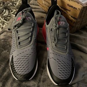 Pink, black and grey